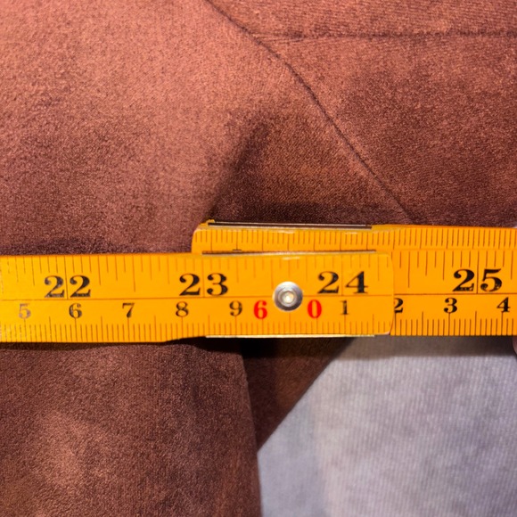 Torrid Women's Size 2X Brown Faux Suede Trench Coat Duster Belted Zip Pockets - Picture 7 of 8